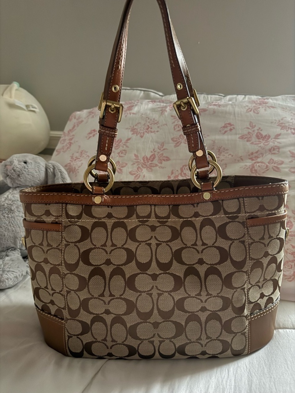Coach Vintage Y2K Signature Canvas Brown and Tan Bag